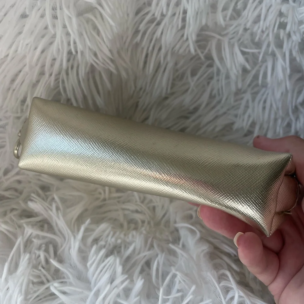 🩷 3/$18 Gold bridal engagement make up pouch bag ring zipper